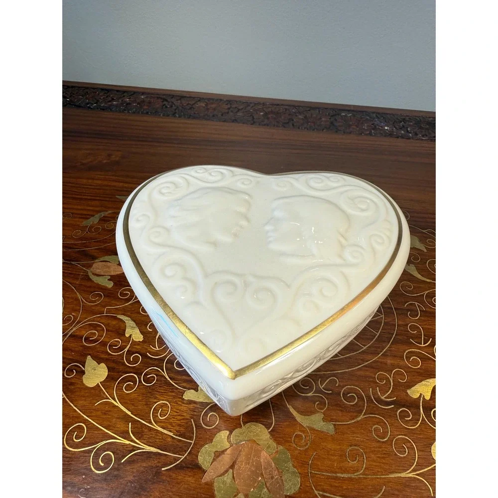Vintage Lenox Romeo & Juliet Heart Trinket Box